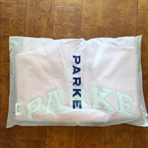 Parke Varsity Mockneck Sprinkle + White L/XL, NWT - Picture 4 of 5